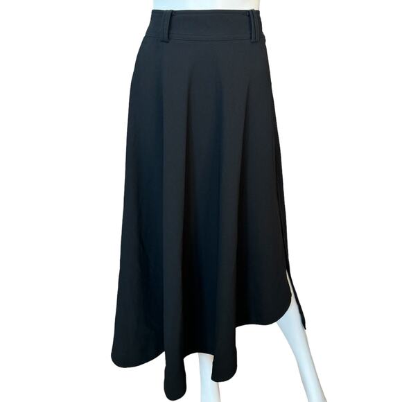 New ~ AJE. ~Women's Black Perspective Belted Midi Skirt Size 4 - Picture 1 of 7